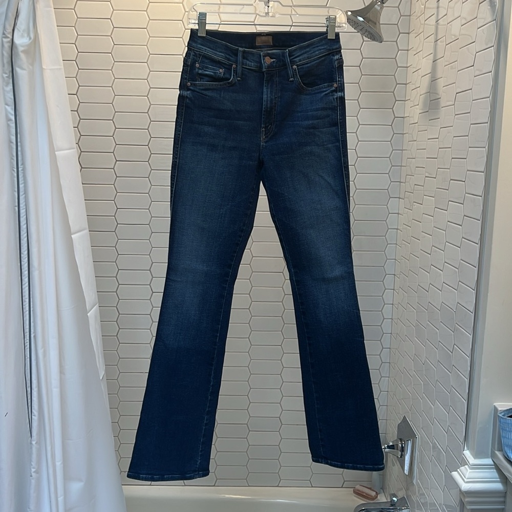 MOTHER Double Insider Sneak High Rise Bootcut Jeans